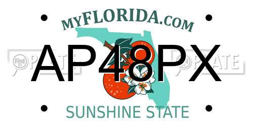 AP48PX Florida License Plate
