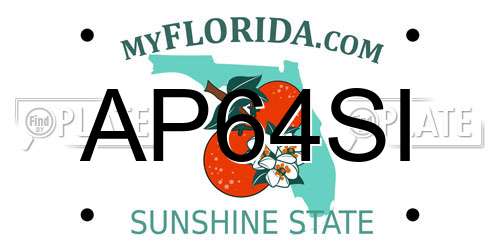 AP64SI Florida License Plate
