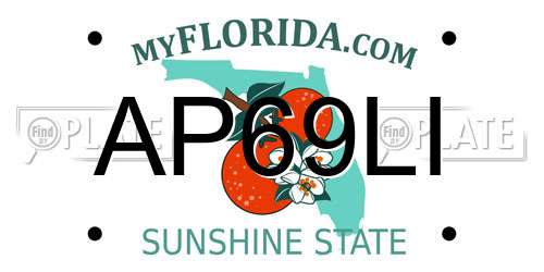 AP69LI Florida License Plate