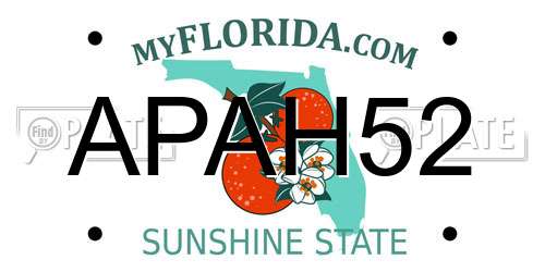 APAH52 Florida License Plate