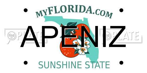 APENIZ Florida License Plate