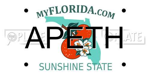 APETH Florida License Plate