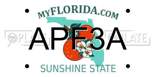 APF3A Florida License Plate