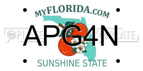 APG4N Florida License Plate