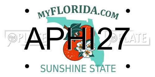 APHI27 Florida License Plate