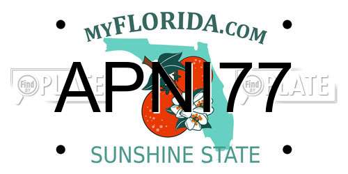 APNI77 Florida License Plate