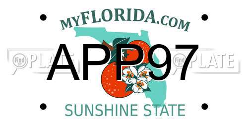 APP97 Florida License Plate