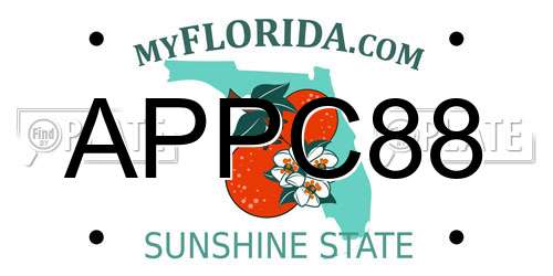 APPC88 Florida License Plate