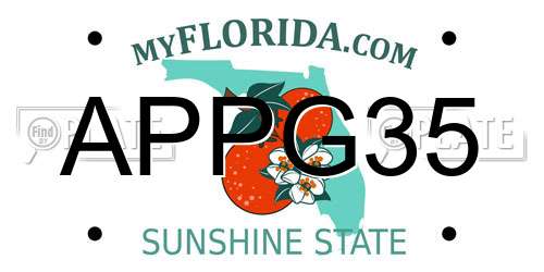 APPG35 Florida License Plate