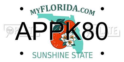 APPK80 Florida License Plate
