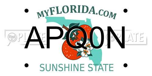 APQ0N Florida License Plate