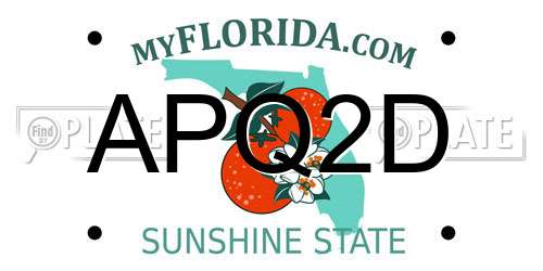 APQ2D Florida License Plate