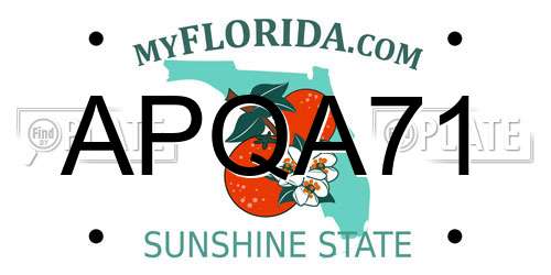 APQA71 Florida License Plate