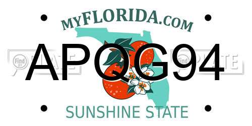 APQG94 Florida License Plate