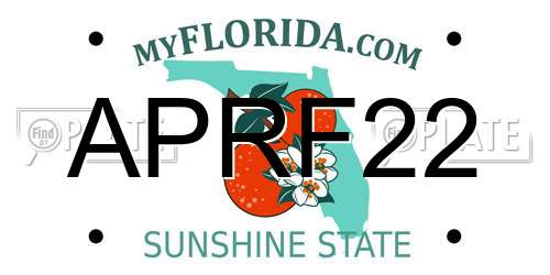APRF22 Florida License Plate