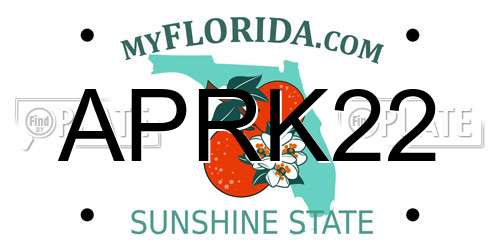 APRK22 Florida License Plate