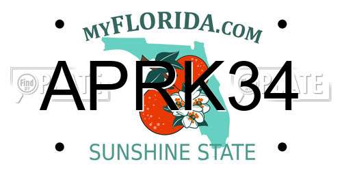 APRK34 Florida License Plate