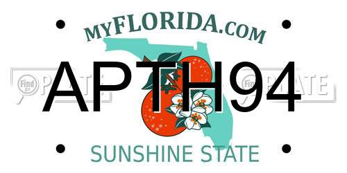 APTH94 Florida License Plate