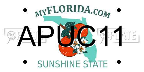 APUC11 Florida License Plate