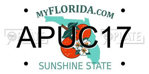 APUC17 Florida License Plate