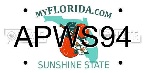 APWS94 Florida License Plate