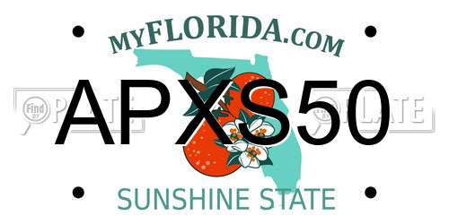 APXS50 Florida License Plate
