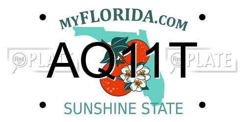 AQ11T Florida License Plate