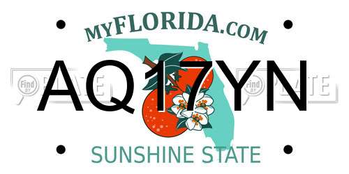AQ17YN Florida License Plate