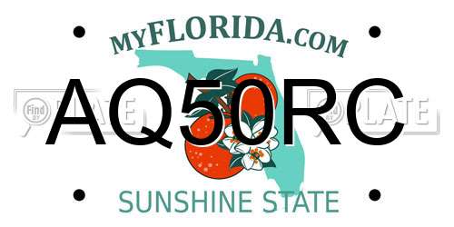 AQ50RC Florida License Plate