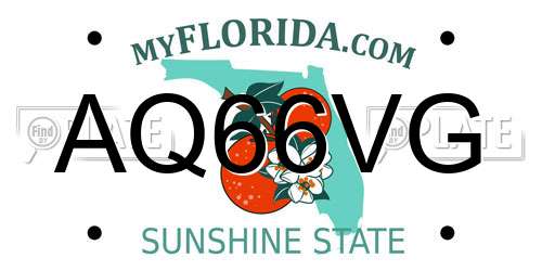 AQ66VG Florida License Plate