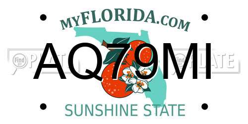 AQ79MI Florida License Plate