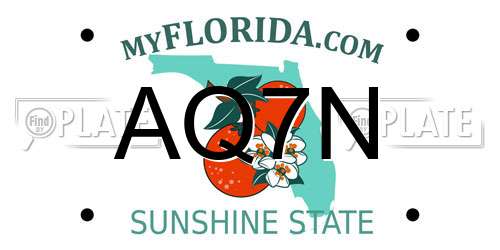 AQ7N Florida License Plate