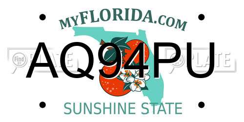 AQ94PU Florida License Plate