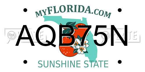 AQB75N Florida License Plate