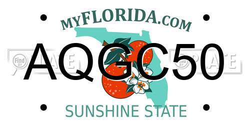 AQGC50 Florida License Plate