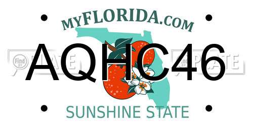 AQHC46 Florida License Plate