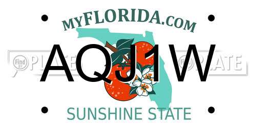 AQJ1W Florida License Plate