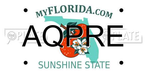 AQPRE Florida License Plate
