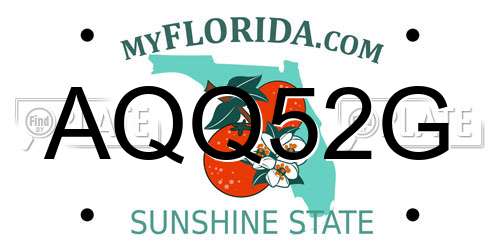 AQQ52G Florida License Plate