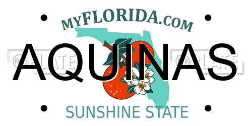 AQUINAS Florida License Plate