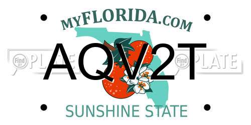 AQV2T Florida License Plate