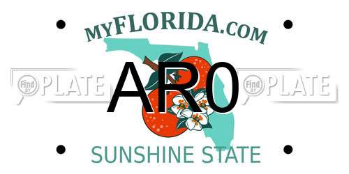 AR0 Florida License Plate