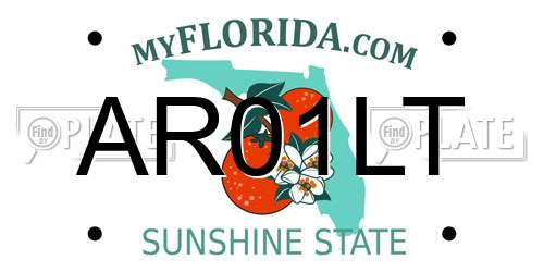 AR01LT Florida License Plate