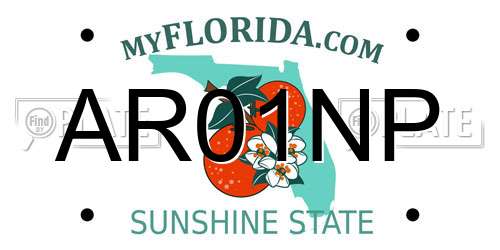 AR01NP Florida License Plate