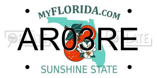 AR03RE Florida License Plate