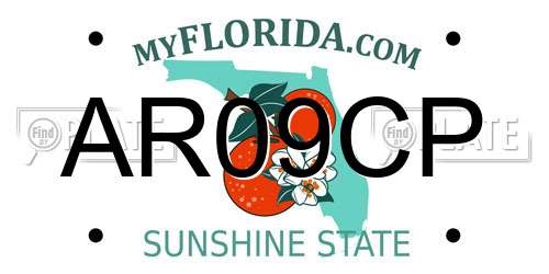AR09CP Florida License Plate