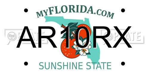 AR10RX Florida License Plate