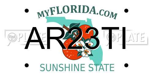 AR23TI Florida License Plate