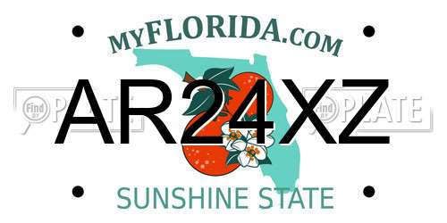 AR24XZ Florida License Plate