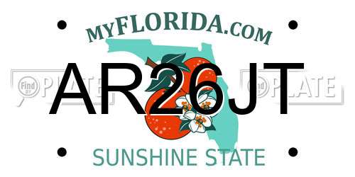 AR26JT Florida License Plate